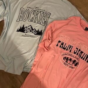 SHEIN Pink and Light Blue Apparel